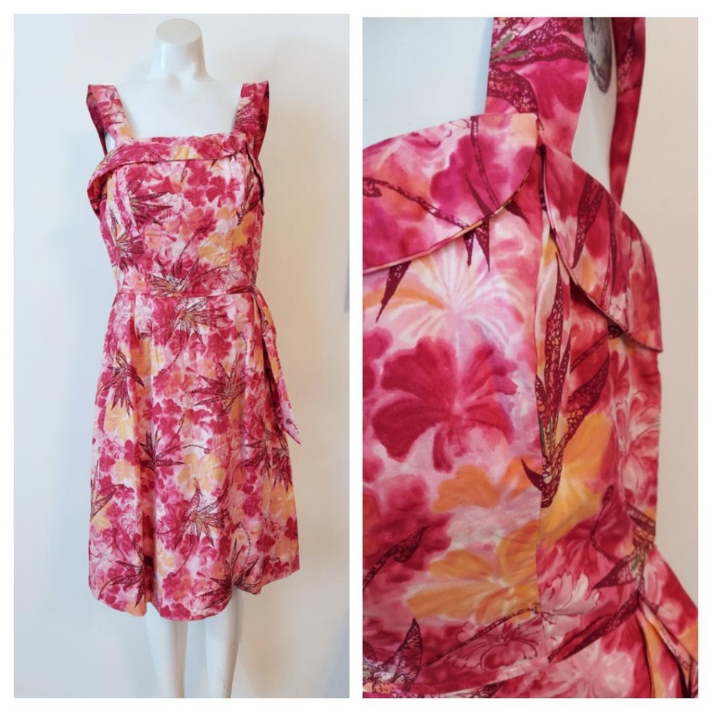 vintage 50s Kamehameha Hawaiian Sarong dress Hawaii pinup